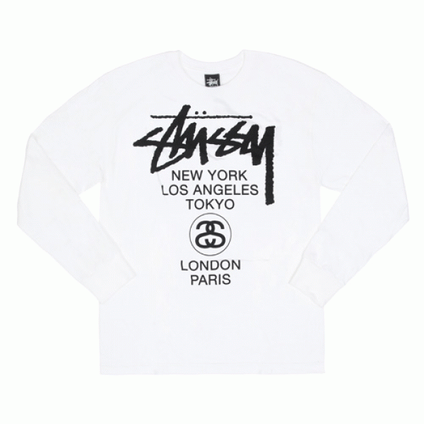 WORLD TOUR L/SL TEE-WHT