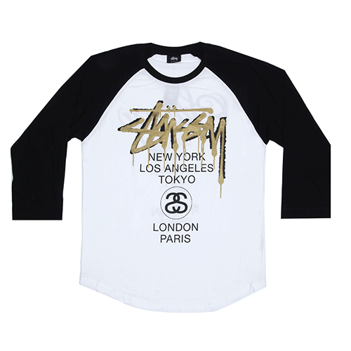 WT DRIP RAGLAN - WHITE/BLACK
