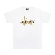 DOUBLE STUSSY TEE-WHT