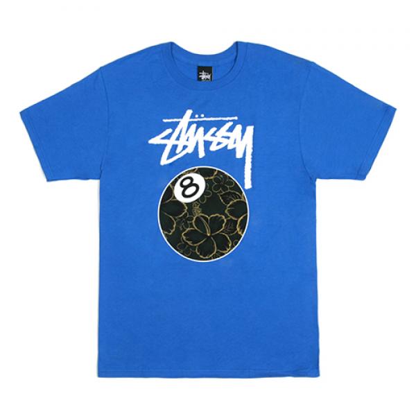GOLD FLAKE 8 BALL TEE-LBLU