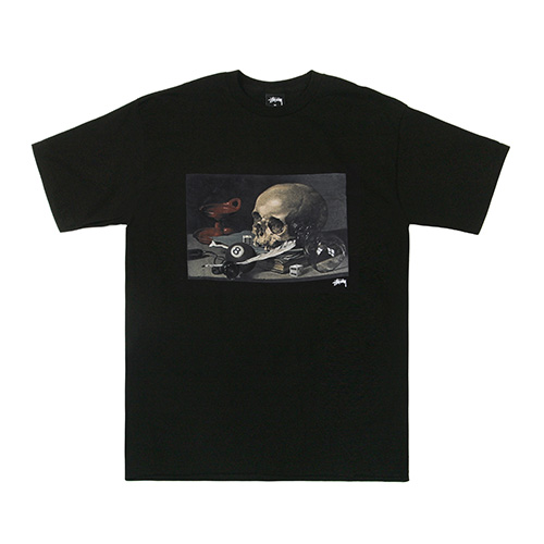 SKULL PAINTING TEE-BLK