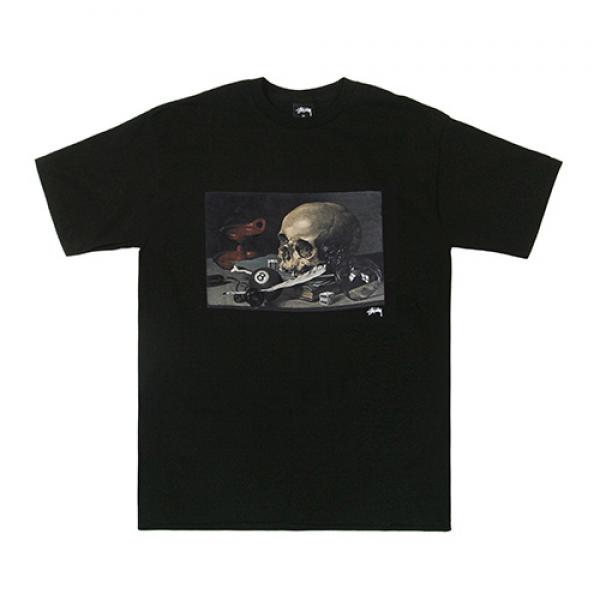 SKULL PAINTING TEE-BLK