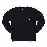 STACK EMB CREW - BLK