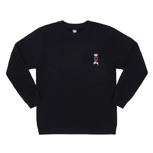 STACK EMB CREW - BLK