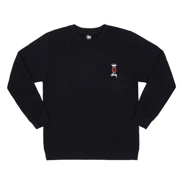 STACK EMB CREW - BLK