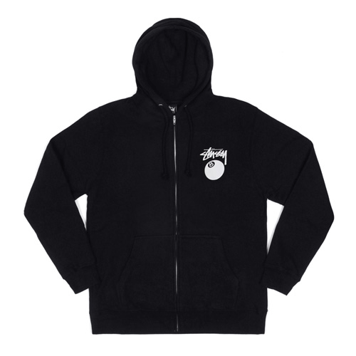 8 BALL ZIP HOOD-BLK