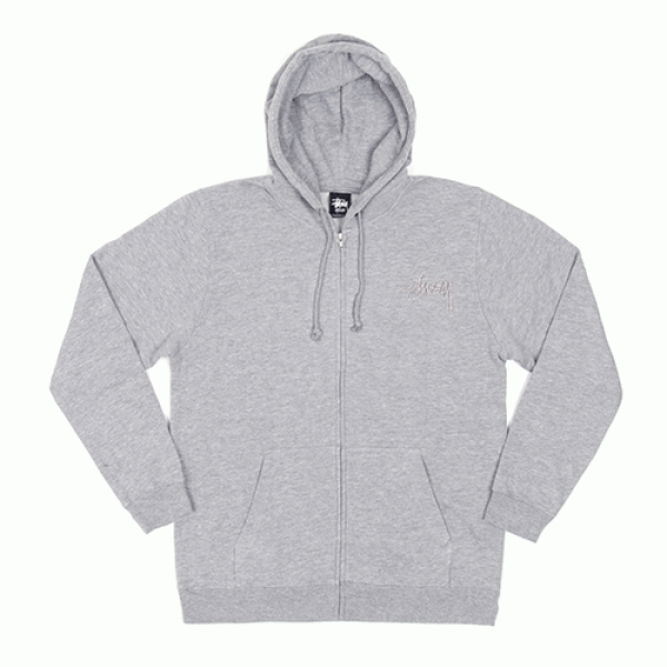 TONAL STOCK ZIP HOOD-GREY HEATHER