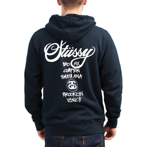 WORLD TOUR ZIP-UP HOOD-NVY