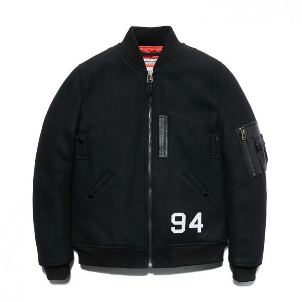 WOOL MA-1 JACKET DA [BLACK]