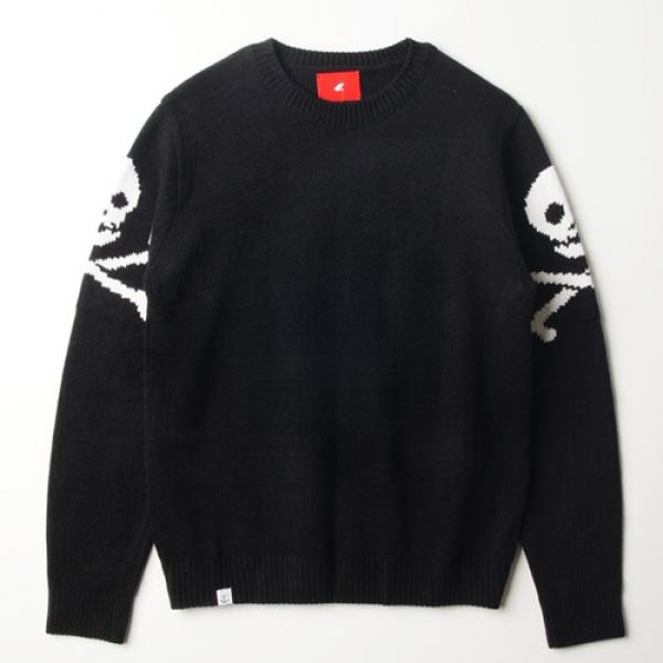 [WHYWORKS] CURSE: SKULL KNIT - BLK