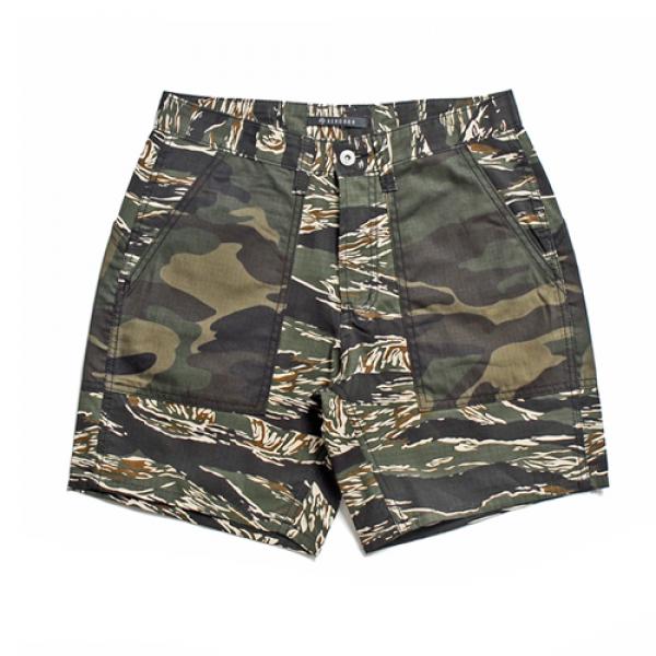 DOUBLE CAMO BLOCK SHORTS-TIGER CAMO