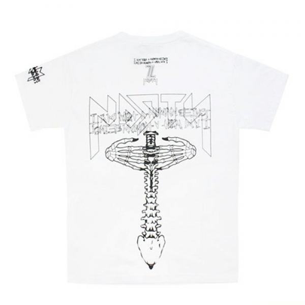 I AM NOT A HUMAN BEING X NASTY PALM HAND SHAKE T-SHIRTS-WHITE