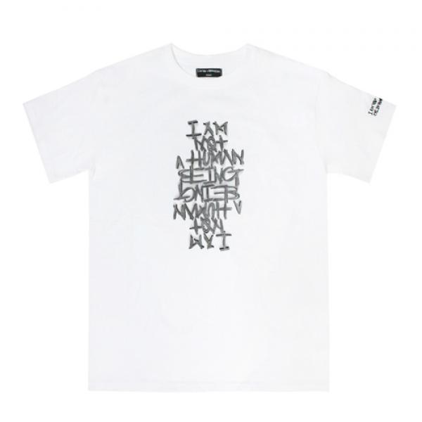 NEW 3D BAISC LOGO T SHIRTS-WHT