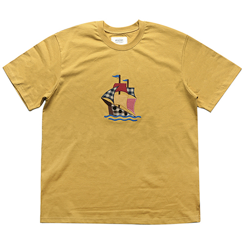 16 WOOD YACHT T-SHIRTS-MUSTARD