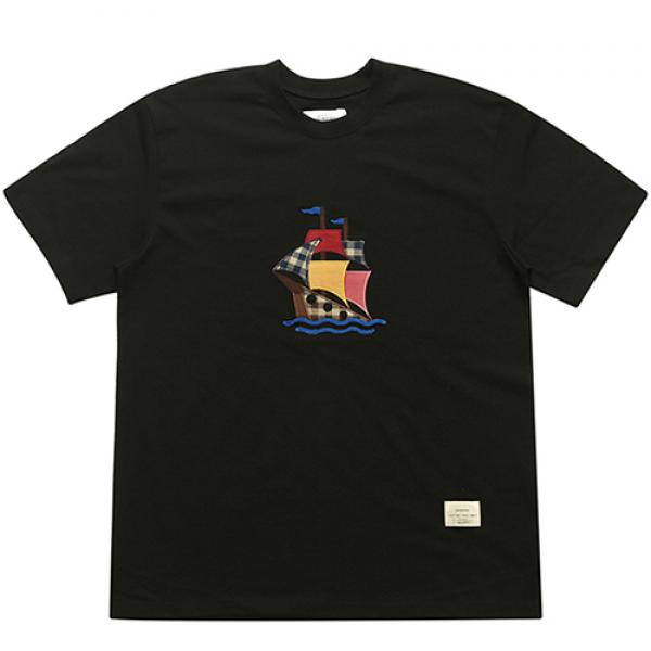 16 WOOD YACHT T-SHIRTS-BLACK