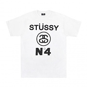 STUSSY NO.4 TEE-WHT