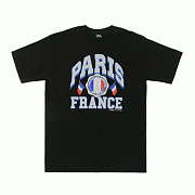 PARIS FRANCE TEE-BLK