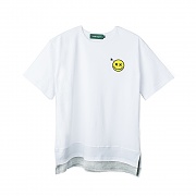 SMILE LAYERED OVERSIZE T-SHIRTS (White)