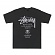 WORLD TOUR PIG. DYED TEE-BLK
