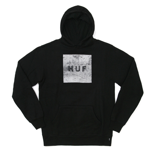 CONCRETE BOX LOGO PULLOVER FLEECE-BLK