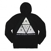 CONCRETE TRIPLE TRIANGLE PULLOVER FLEECE-BLK