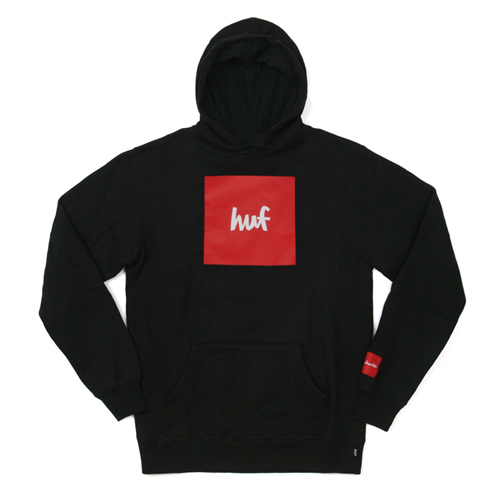 HUF x CHOC BOX LOGO PULLOVER FLEECE-BLK