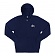 BASIC LOGO ZIP-UP HOOD-NVY (red)