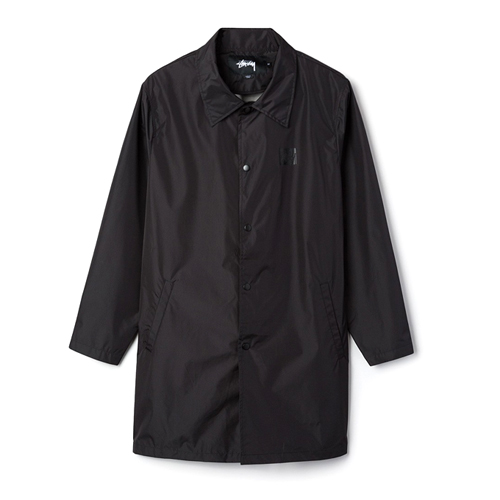 C16 LONG COACH JACKET-BLK