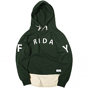 16 LAYERED JERSEY SWEAT HOOD-GREEN