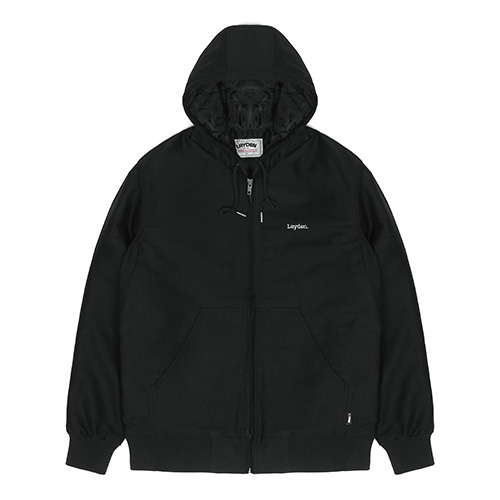 16 HOODED THERMAL JACKET-BLACK