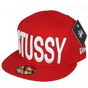 BIG STUSSY NEW ERA CAP-RED