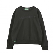[Ƽ] UNITEDWAPPEN EMB OVERSIZE SWEATSHIRTS (BLACK)