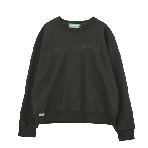 [Ƽ] UNITEDWAPPEN EMB OVERSIZE SWEATSHIRTS (BLACK)