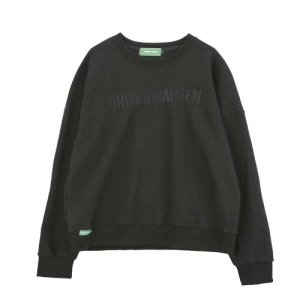 [Ƽ] UNITEDWAPPEN EMB OVERSIZE SWEATSHIRTS (BLACK)