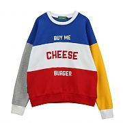 [Ƽ] UNITEDWAPPEN CHEESE OVERSIZE SWEATSHIRTS (BLUE)