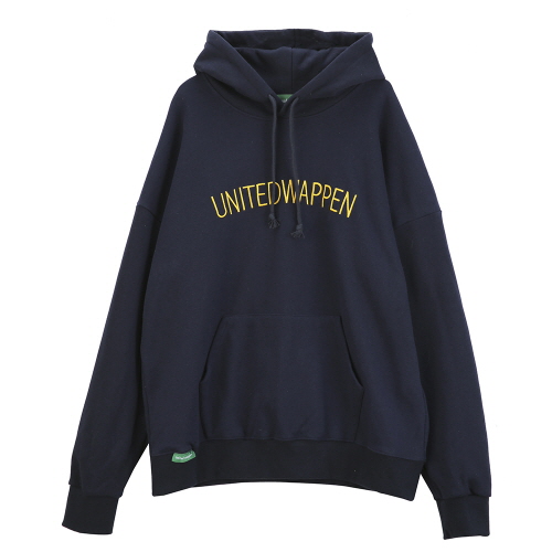 [Ƽ] UNITEDWAPPEN EMB OVERSIZE HOODY (NAVY)