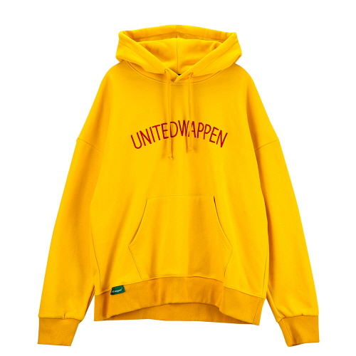 [Ƽ] UNITEDWAPPEN EMB OVERSIZE HOODY (YELLOW)