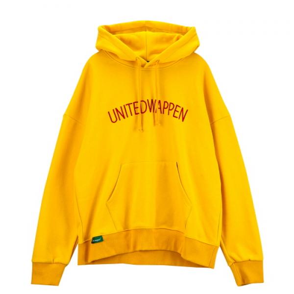 [Ƽ] UNITEDWAPPEN EMB OVERSIZE HOODY (YELLOW)