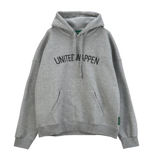 [Ƽ] UNITEDWAPPEN EMB OVERSIZE HOODY (GREY)