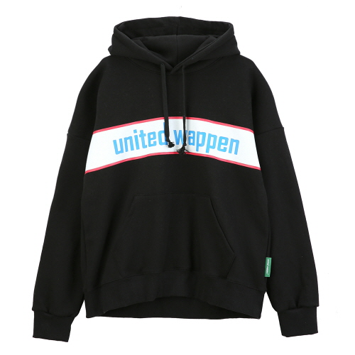 [Ƽ] UNITEDWAPPEN BASIC OVERSIZE HOODY (BLACK)