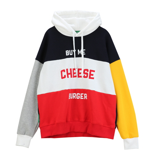 [Ƽ] UNITEDWAPPEN CHEESE OVERSIZE HOODY (BLUE)