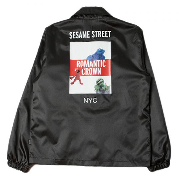 [ROMANTIC CROWN] SESAME SQUAD COACH JACKET_BLACK