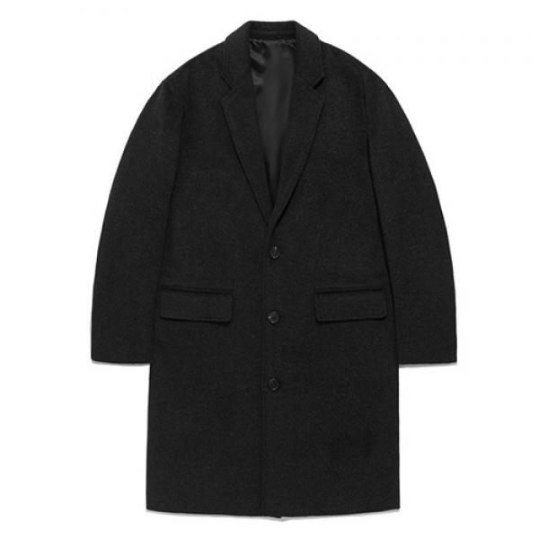 OVERSIZE CHESTERFIELD COAT FA [DARK GREY](FAVJ01)