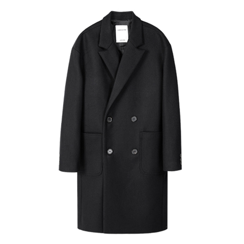 GENTLEMAN SHOULDER DROP COAT awa065 - BLACK