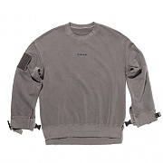 OVR16T1006-TOME.1 VELCRO PIGMENT GRAY SWEATSHIRTS