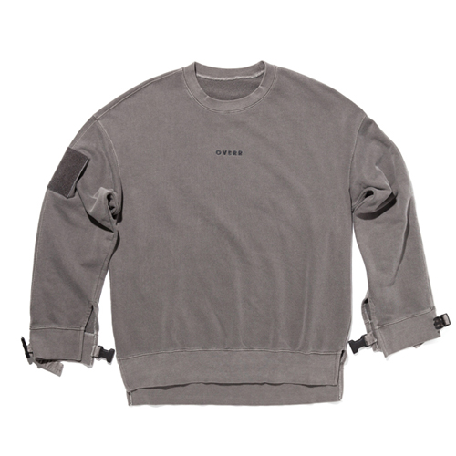 OVR16T1006-TOME.1 VELCRO PIGMENT GRAY SWEATSHIRTS
