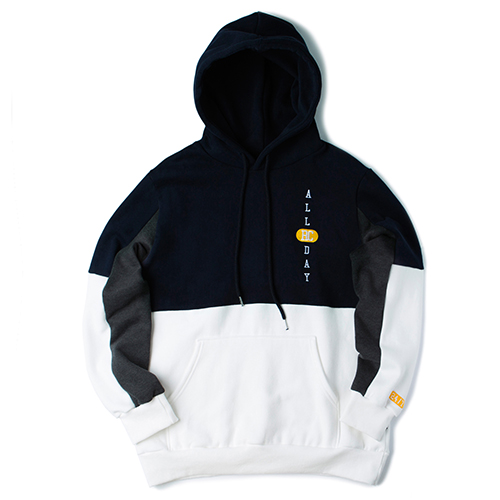 [ROMANTIC CROWN] RC COLOR BLOCK HOODIE_NAVY