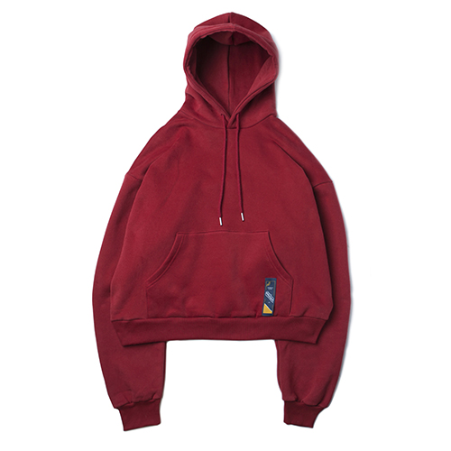 [ROMANTIC CROWN] STANDARD DROP SHOULDER WIDE HOODIE_BURGUNDY