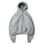 [ROMANTIC CROWN] STANDARD DROP SHOULDER WIDE HOODIE_GRAY