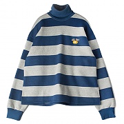 [ROMANTIC CROWN] STRIPE TURTLE SWEATSHIRT_BLUE